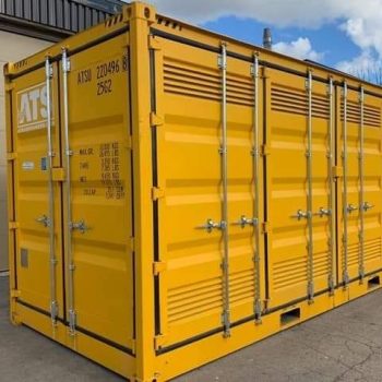 30ft x 8ft Full Side Access Shipping Container (One Trip) – Yellow