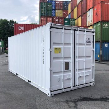 New 20ft One-Trip Shipping Container – White RAL 9003