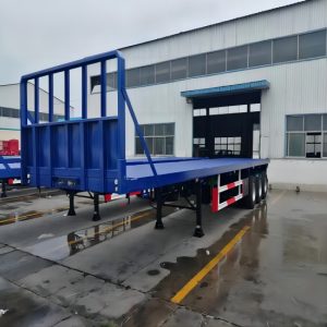 3 Axle Flatbed Tractor Trailer With Mechenical Suspension