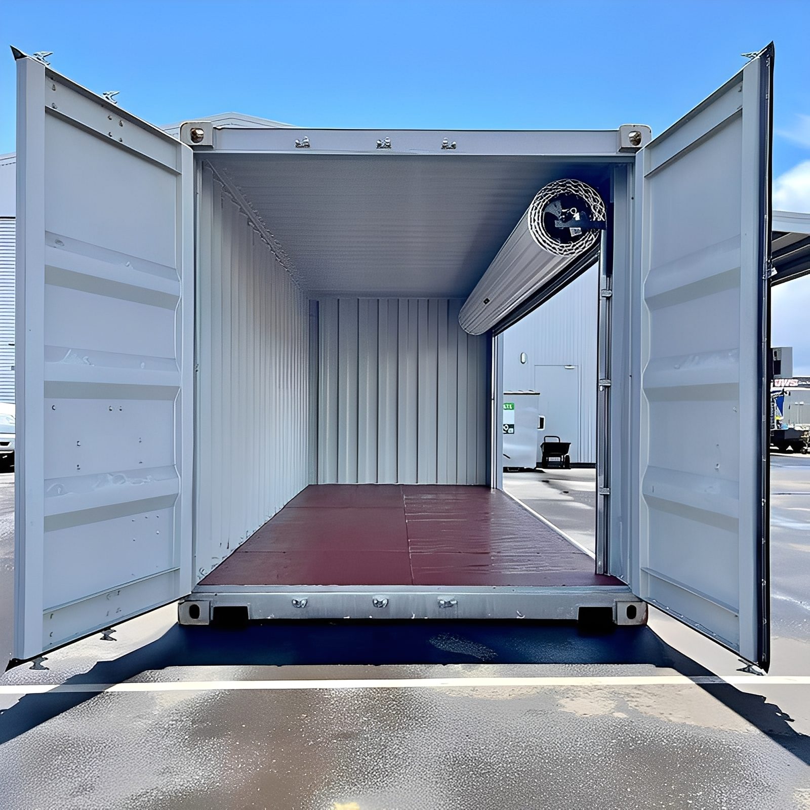 20ft Shipping Container Full-Length Roll-Up Door - Image 4